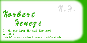 norbert henczi business card